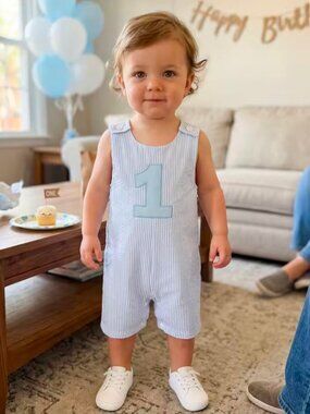Boy Romper Smash Cake Outfit First Birthday Outfit One Clothes